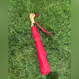 Duck Umbrella | Wood Handle Push Button Novelty Duck Umbrella